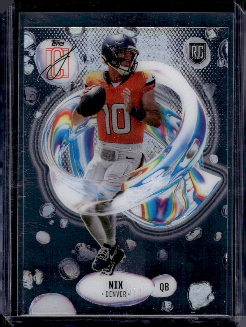 Bo Nix Rookie Card Fluidity Acetate 2024 Topps Signature Class #F-4 Denver Broncos: Topps Football NFL Trading Sports Cards, Sports Cards for Sale Near Me, Super Bowl & Hall of Fame Player Cards, Resurgence, Composite, SP, SSP, Valuable Auction Memorabilia Lots For Sale On Line