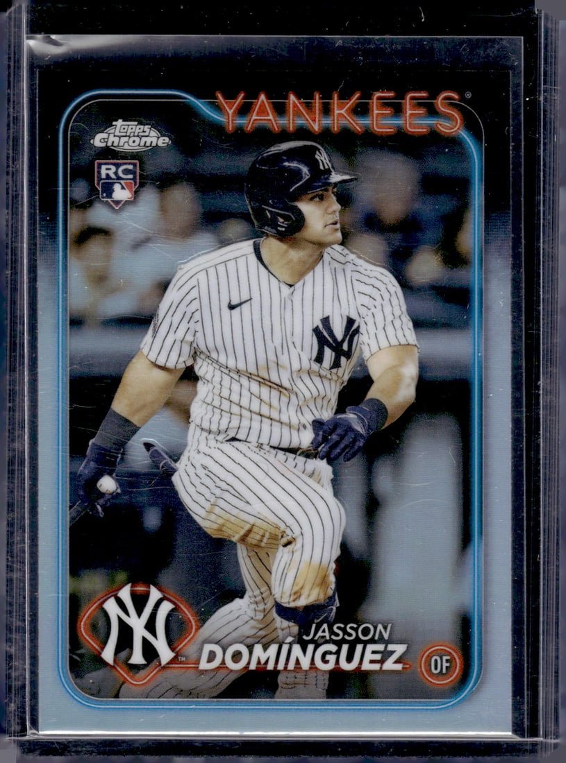 Jasson Dominguez Rookie Card Refractor 2024 Topps Chrome #89 New York Yankees (1 of 2)
