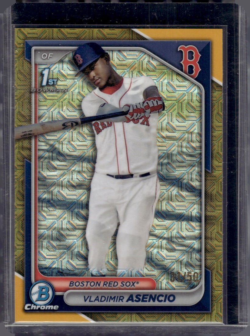 Vladimir Asencio 1st Bowman Gold Mojo Refractor /50 2024 Bowman Chrome #BCP-227 (1 of 2)