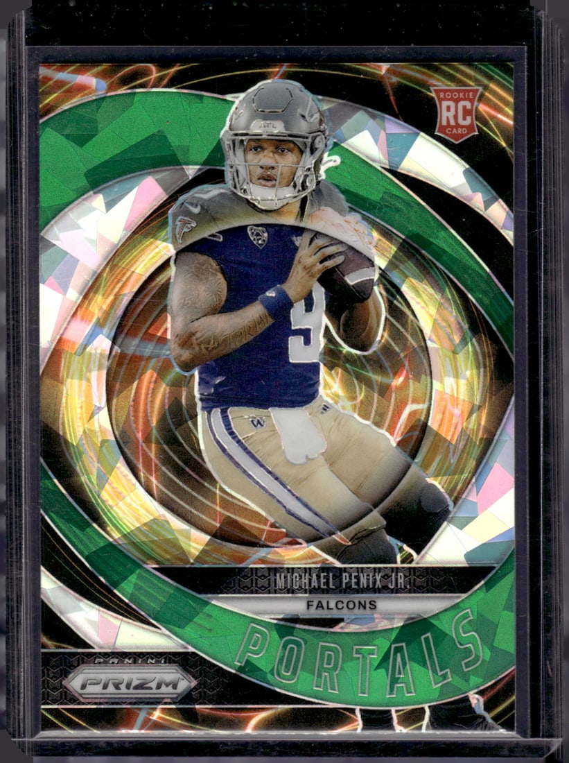 Michael Penix Jr. Rookie Card Portals Green Ice 2024 Prizm #6 Atlanta Falcons (1 of 2)