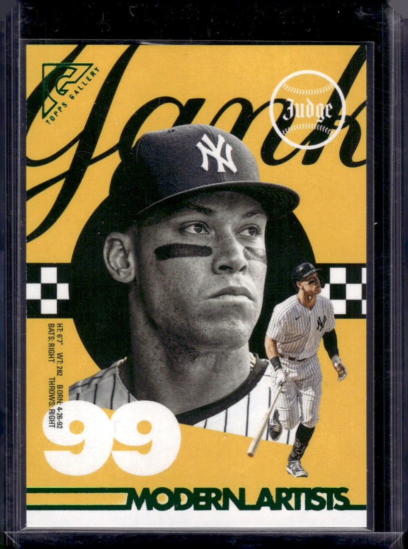 Aaron Judge Modern Artists Green /250 2022 Topps Gallery #MA-10 New York Yankees (1 of 2)