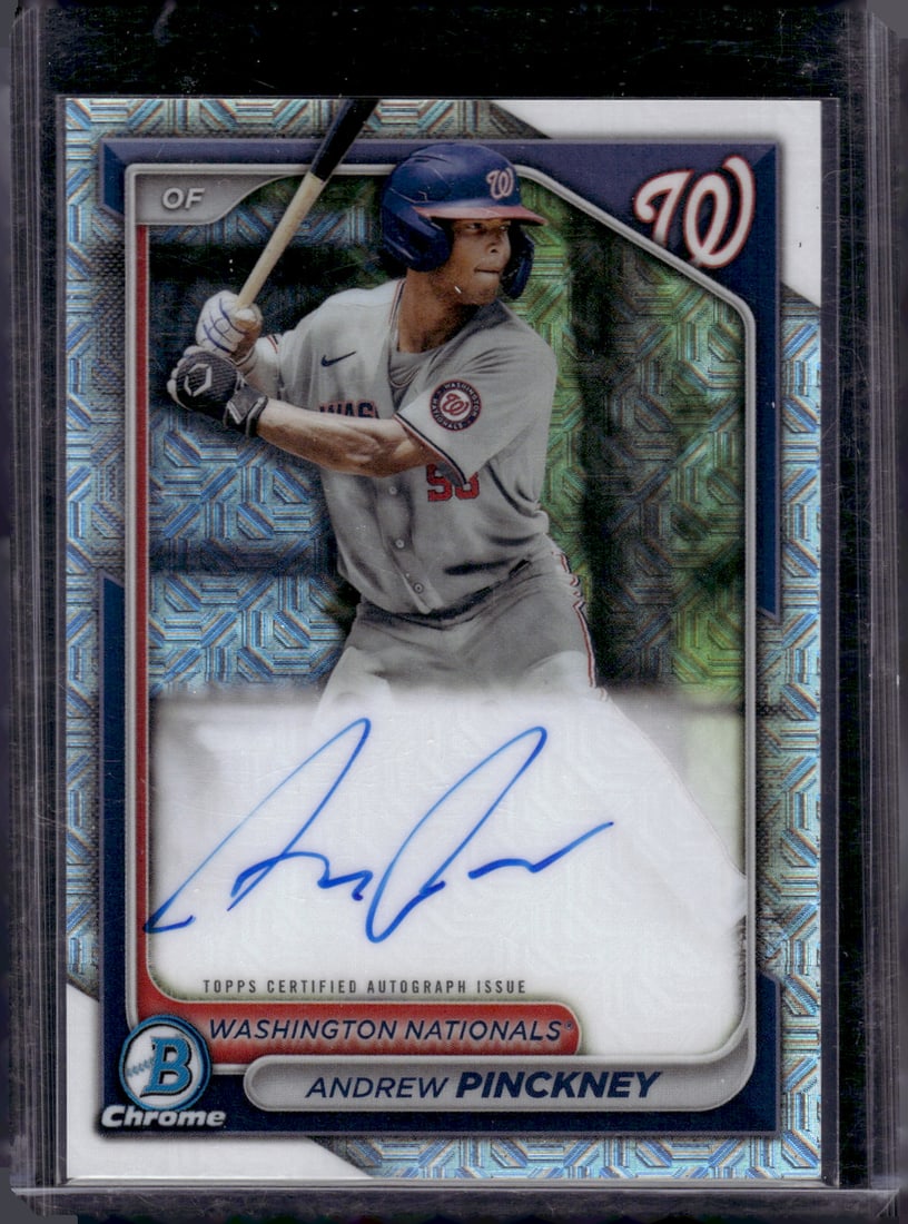 Andrew Pinckney Mojo Refractor Auto 2024 Bowman Chrome #BMA-AP Nationals (1 of 2)