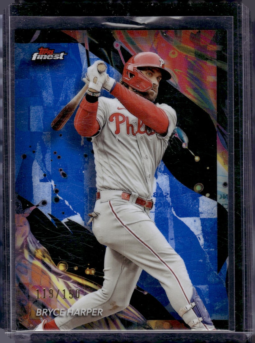 Bryce Harper Blue Refractor /150 2024 Topps Finest #131 Philadelphia Phillies (1 of 2)