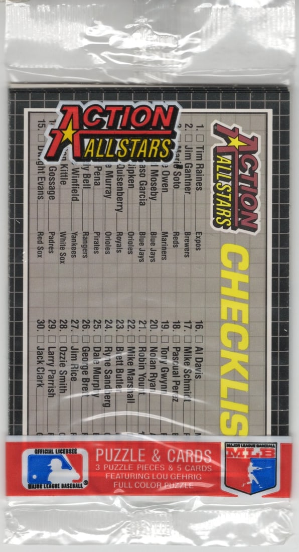 1985 Donruss Action All-stars Baseball Jumbo Card Pack - Eddie Murray on Back - You Receive the Pack: Vintage Valuable Donruss Baseball MLB Trading & Sports Cards, Robin Yount, George Brett, Rickey Henderson, Nolan Ryan, Old Sports Cards for Sale Near Me, Oversized Sports Cards, World Series & Hall of