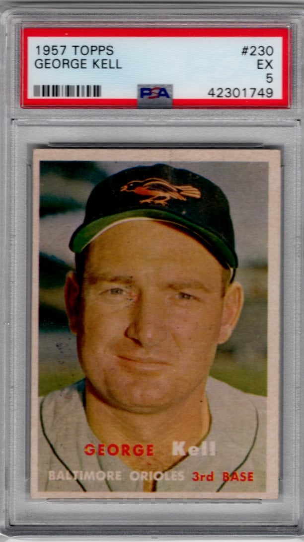 George Kell 1957 Topps #230 PSA 5 Orioles Vintage Baseball Card (1 of 2)