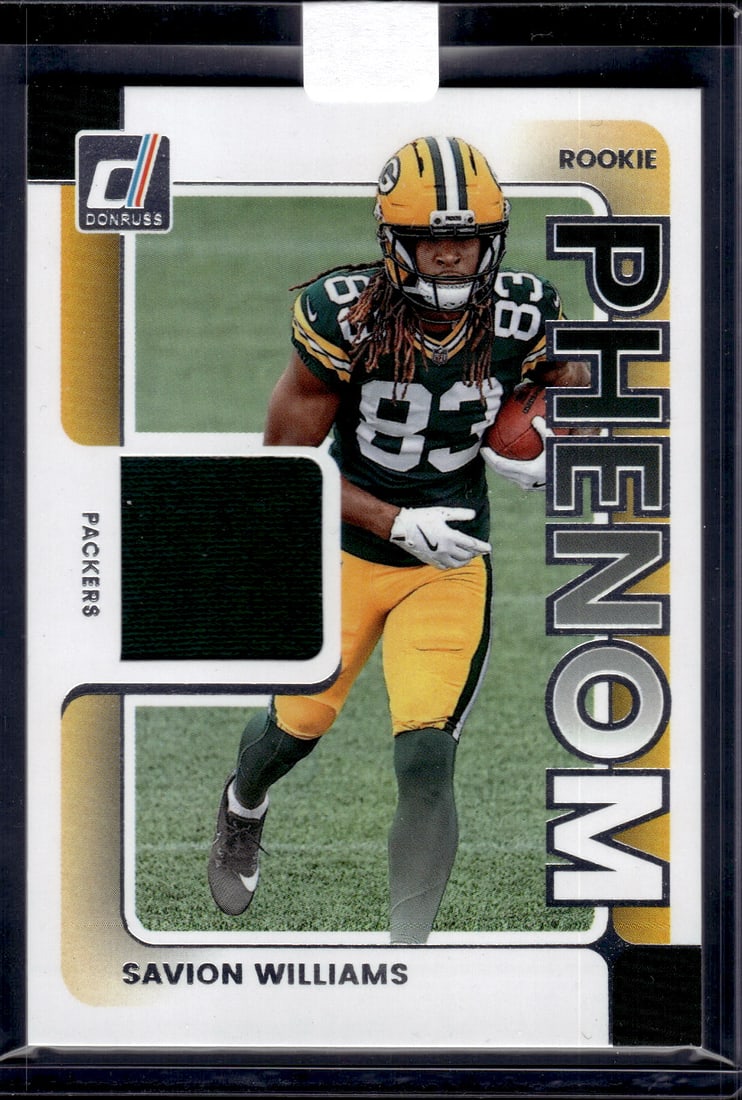 Savion Williams Rookie Patch 2025 Donruss #RPJ-SWS Green Bay Packers (1 of 2)
