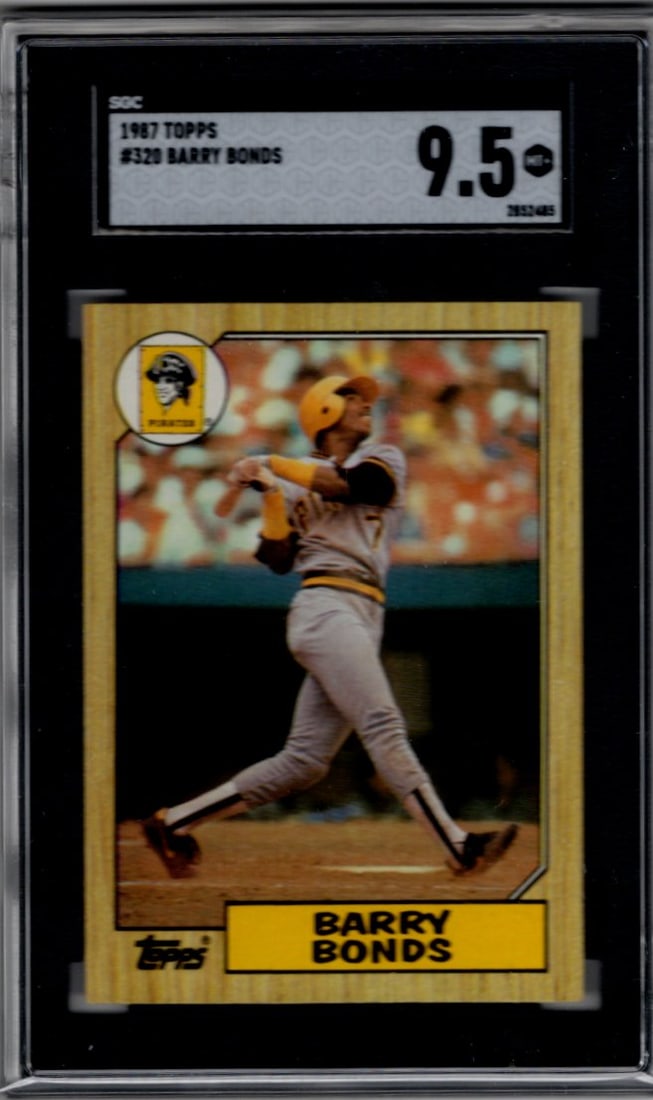 Barry Bonds Rookie Card 1987 Topps #320 SGC 9.5 Pittsburgh Pirates (1 of 2)