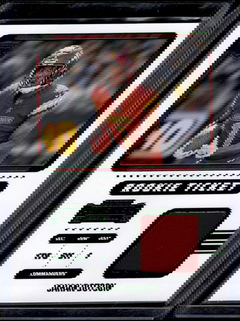 Jahan Dotson Rookie Card Patch 2022 Panini Contenders #RTS-JDO Eagles (1 of 2)