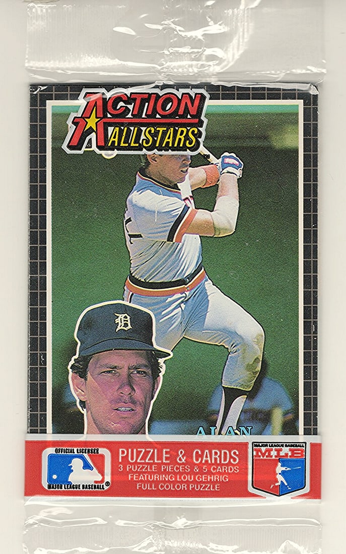 1985 Donruss Action All-stars Baseball Jumbo Card Pack - Alan Trammell Front, Reggie Jackson Back -: Vintage Valuable Donruss Baseball MLB Trading & Sports Cards, Robin Yount, George Brett, Rickey Henderson, Nolan Ryan, Old Sports Cards for Sale Near Me, Oversized Sports Cards, World Series & Hall of