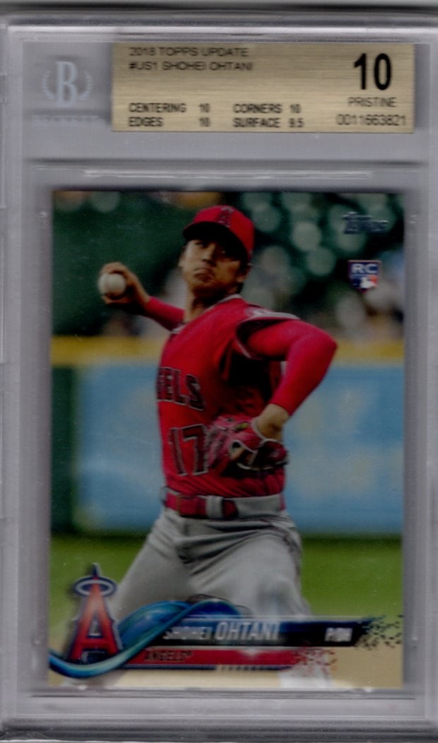 Shohei Ohtani Rookie Card 2018 Topps Update #US1 BGS 10 Pristine Angels, Dodgers (1 of 3)