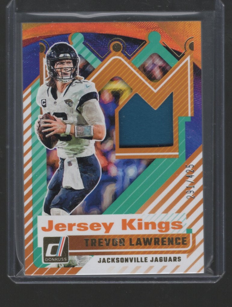 Trevor Lawrence Orange Patch /425 2025 Donruss #JK-TLE Jacksonville Jaguars (1 of 2)
