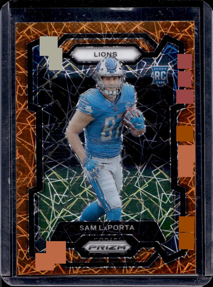 Sam LaPorta Rookie Card Orange Lazer 2023 Panini Prizm #332 Detroit Lions (1 of 2)