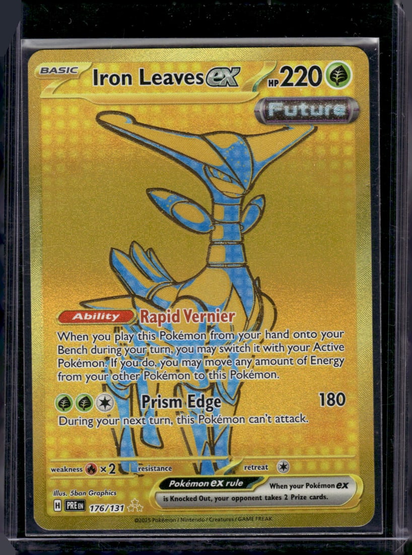 2025 Pokemon Prismatic Evolutions Iron Leaves Ex Gold Hyper Rare #176 (1 of 2)