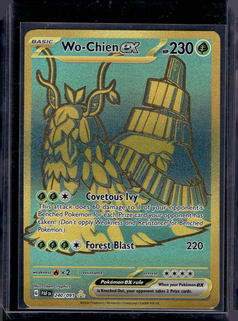 2024 Pokemon Paldean Fates Wo-Chien Ex Gold Hyper Rare #240 (1 of 2)