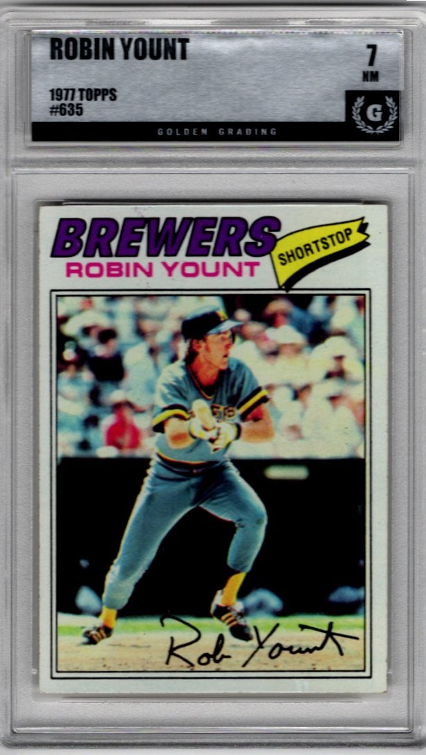 Robin Yount 1977 Topps #635 Golden Grading 7 NM Brewers (1 of 2)