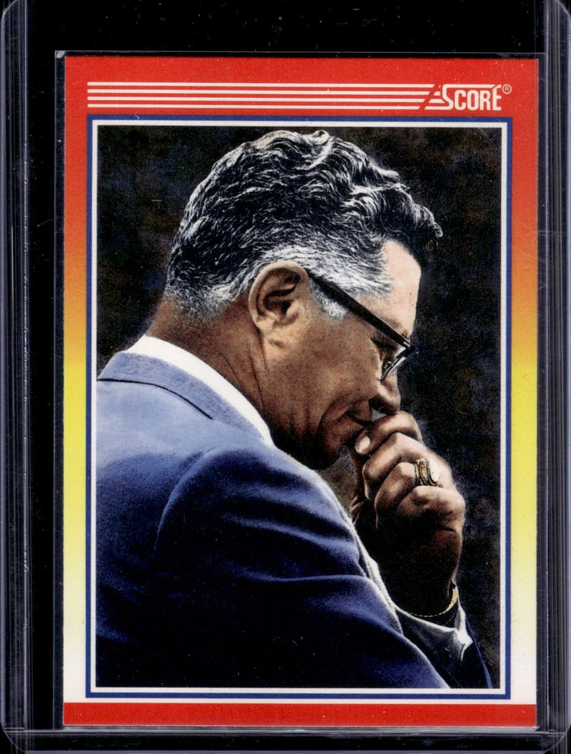 Vince Lombardi 1990 Score #603: Score Vintage Football NFL Trading Cards, Old Sports Cards for Sale Near Me, Hall of Fame & Super Bowl Player Cards, Auction Memorabilia Lots for Sale on Line