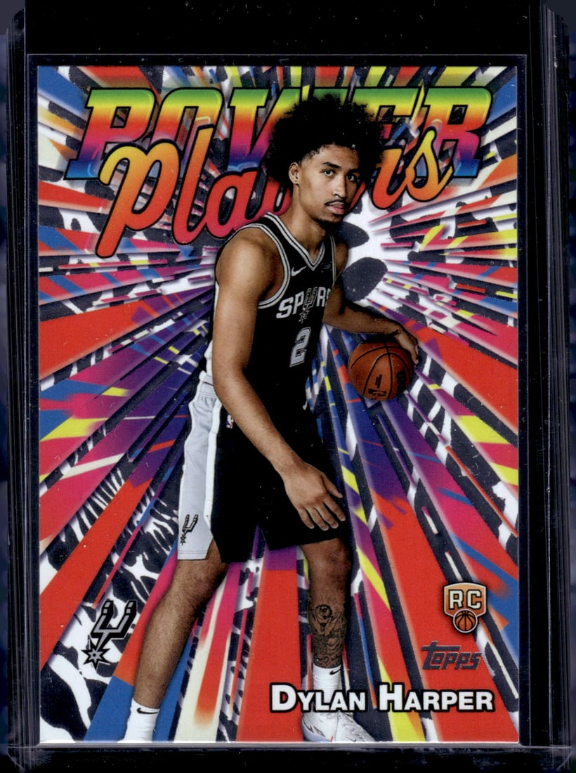 Dylan Harper Rookie Card Power Players 2025-26 Topps #PP-17 Spurs: Topps Basketball NBA Trading & Sports Cards, Sports Cards for Sale Near Me, Chrome, Refractor, SP, SSP, Valuable Auction Memorabilia Lots Sold On Line, NBA Championship & Hall of Fame Player Cards