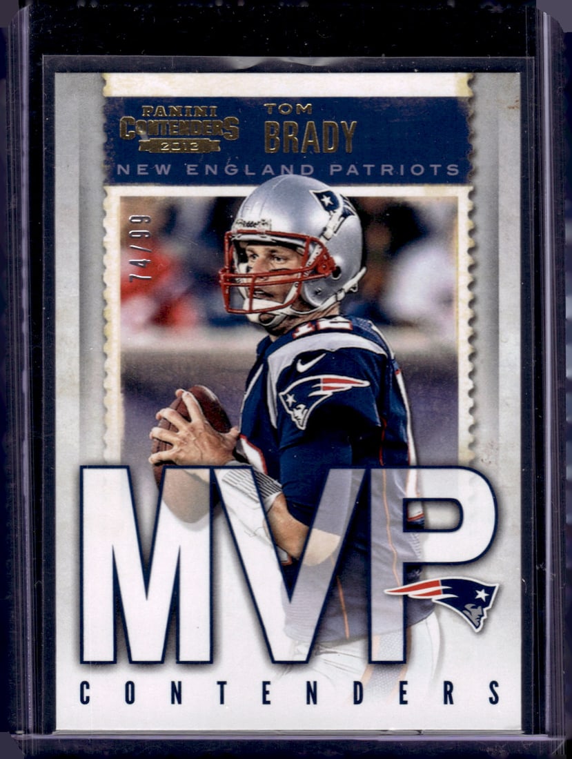 Tom Brady MVP Contenders Gold /99 2013 Panini Contenders #3 New England Patriots (1 of 2)