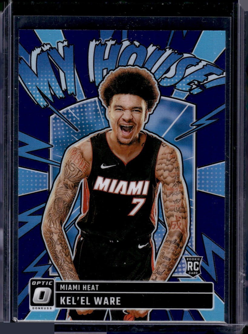 Kel'El Ware Rookie Card My House Purple Prizm 2024-25 Donruss Optic #11 Miami Heat (1 of 2)