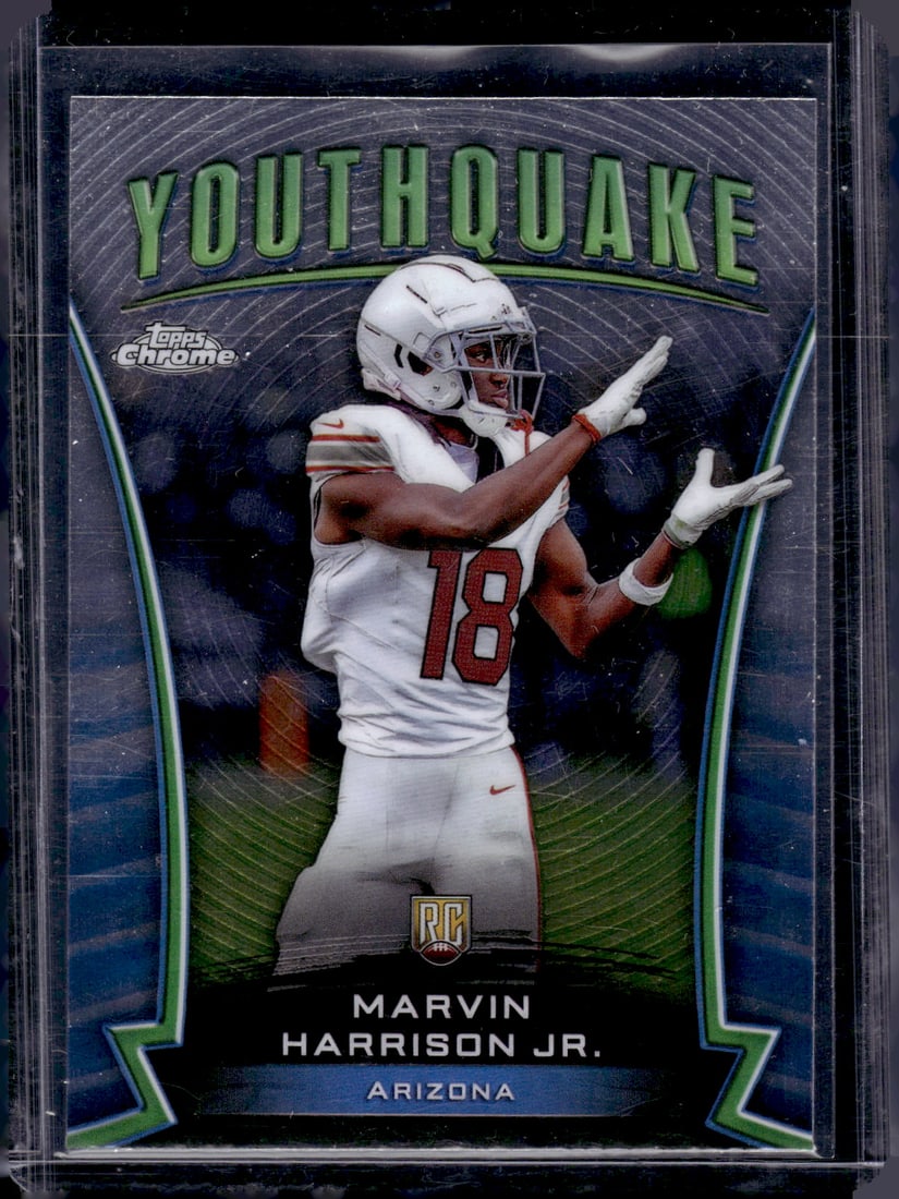 Marvin Harrison Jr. Rookie Card Youthquake 2024 Topps Chrome #Y-4 Arizona Cardinals: Topps Football NFL Trading Sports Cards, Sports Cards for Sale Near Me, Super Bowl & Hall of Fame Player Cards, Resurgence, Composite, SP, SSP, Valuable Auction Memorabilia Lots For Sale On Line