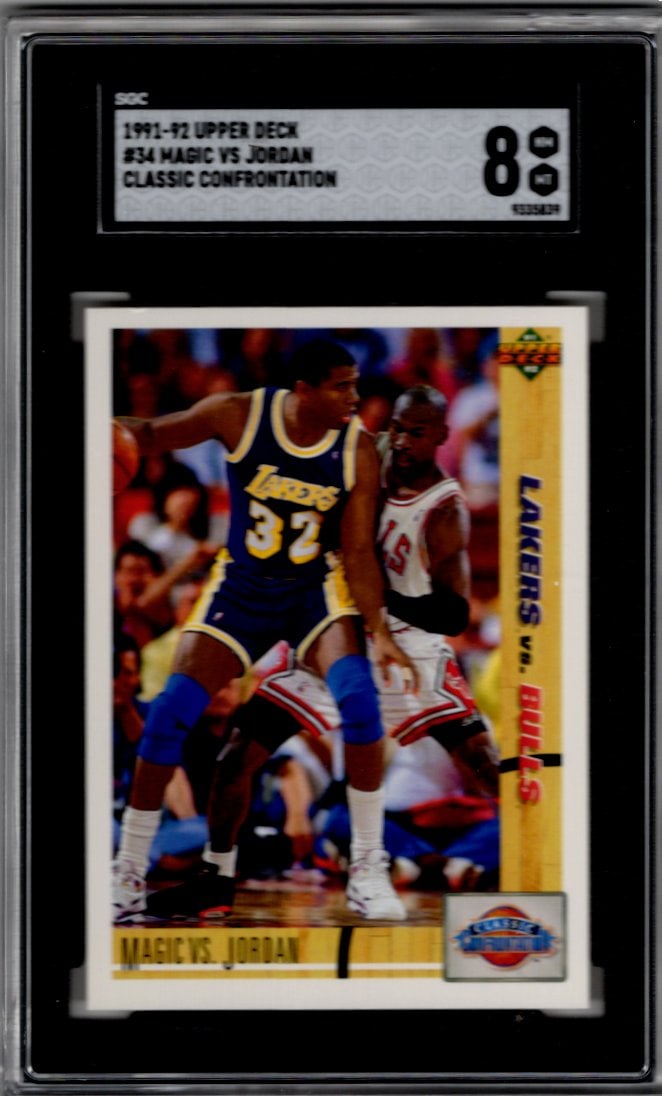 Magic Vs. Jordan 1991-92 Upper Deck #34 SGC 8 (1 of 2)