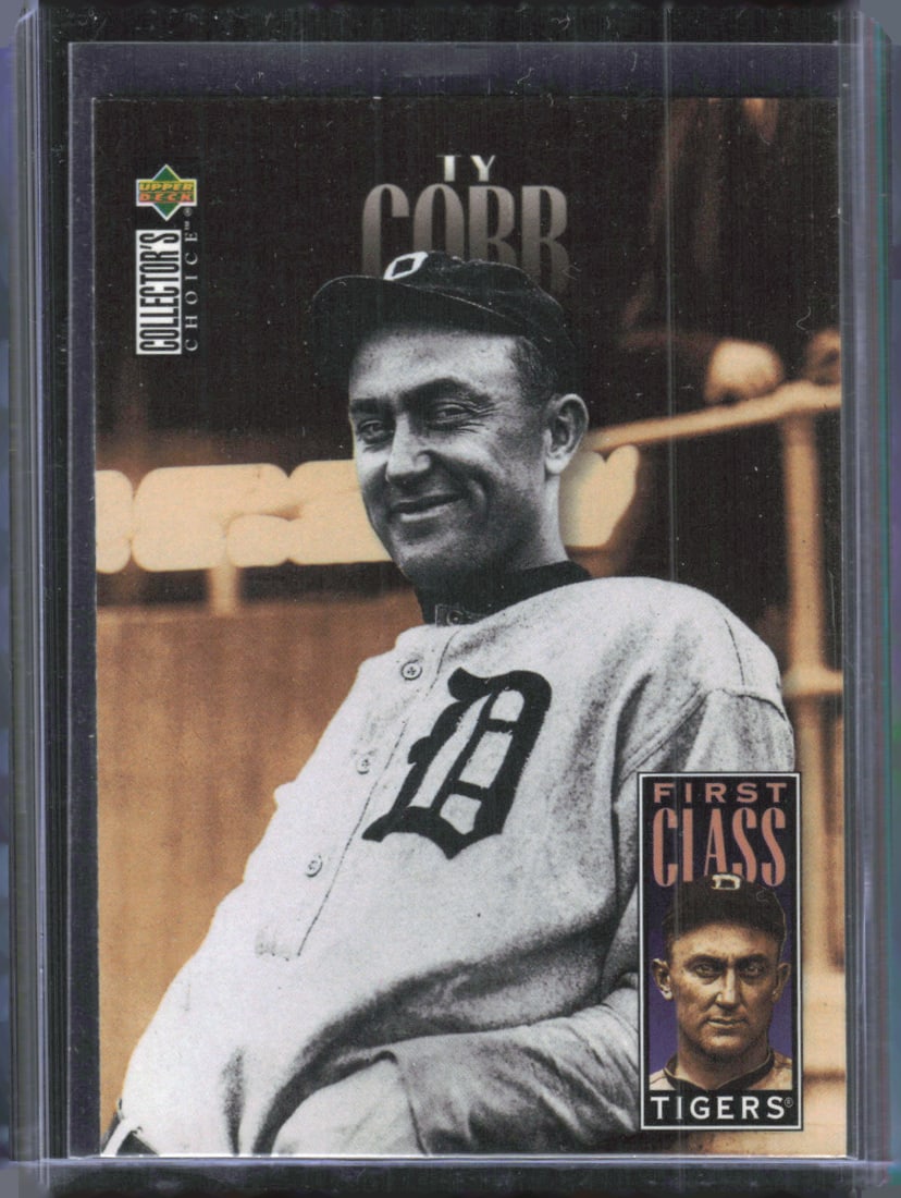 Ty Cobb First Class 1996 Upper Deck Collector's Choice #501 Detroit Tigers: Upper Deck Baseball MLB Trading & Sports Cards, Old Sports Cards for Sale Near Me, Auction Memorabilia Lots for Sale On Line, World Series & Hall of Fame Players