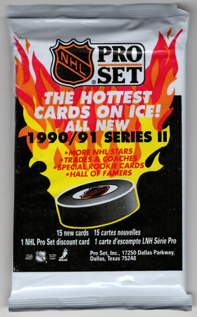 1990-91 Pro Set Series 2 Vintage Hockey Card Factory Sealed Retail Box Pack Sports Cards: Pro Set Vintage Hockey NHL Trading & Sports Cards, Brett Hull, Ray Bourque, Patrick Roy, Mario Lemieux, Wayne Gretzky, Sports Cards for Sale Near Me, Auction Lots for Sale on Line, Stanley Cup Winners