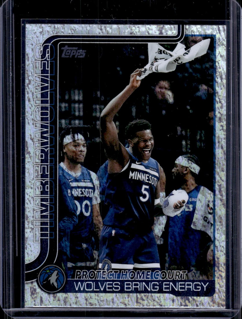 Anthony Edwards Protect Home Court Sandglitter 2025-26 Topps #287 Timberwolves: Topps Basketball NBA Trading & Sports Cards, Sports Cards for Sale Near Me, Chrome, Refractor, SP, SSP, Valuable Auction Memorabilia Lots Sold On Line, NBA Championship & Hall of Fame Player Cards
