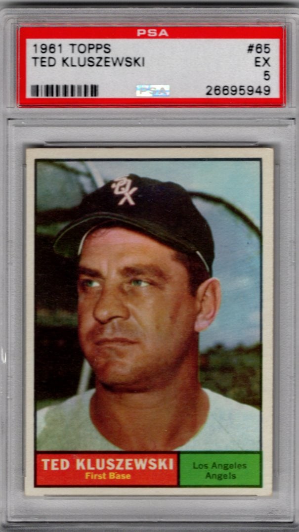 Ted Kluszewski 1961 Topps #65 PSA 5 Angels Vintage Baseball Card (1 of 2)