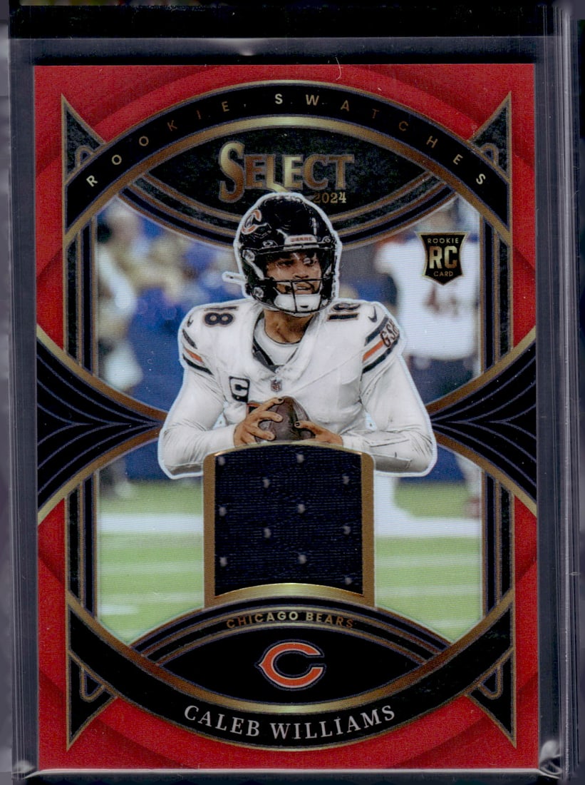 Caleb Williams Red Prizm Rookie Patch 2024 Panini Select #RS-CWS Chicago Bears (1 of 2)