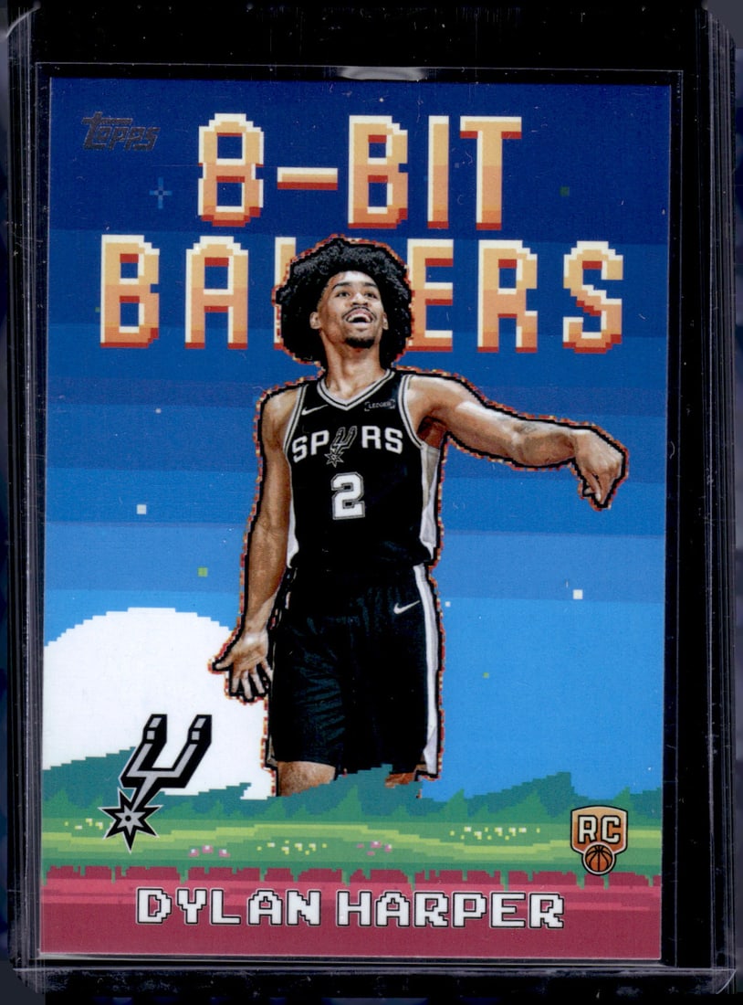 Dylan Harper Rookie Card 8-Bit Ballers 2025-26 Topps #8B-32 San Antonio Spurs: Topps Basketball NBA Trading & Sports Cards, Sports Cards for Sale Near Me, Chrome, Refractor, SP, SSP, Valuable Auction Memorabilia Lots Sold On Line, NBA Championship & Hall of Fame Player Cards