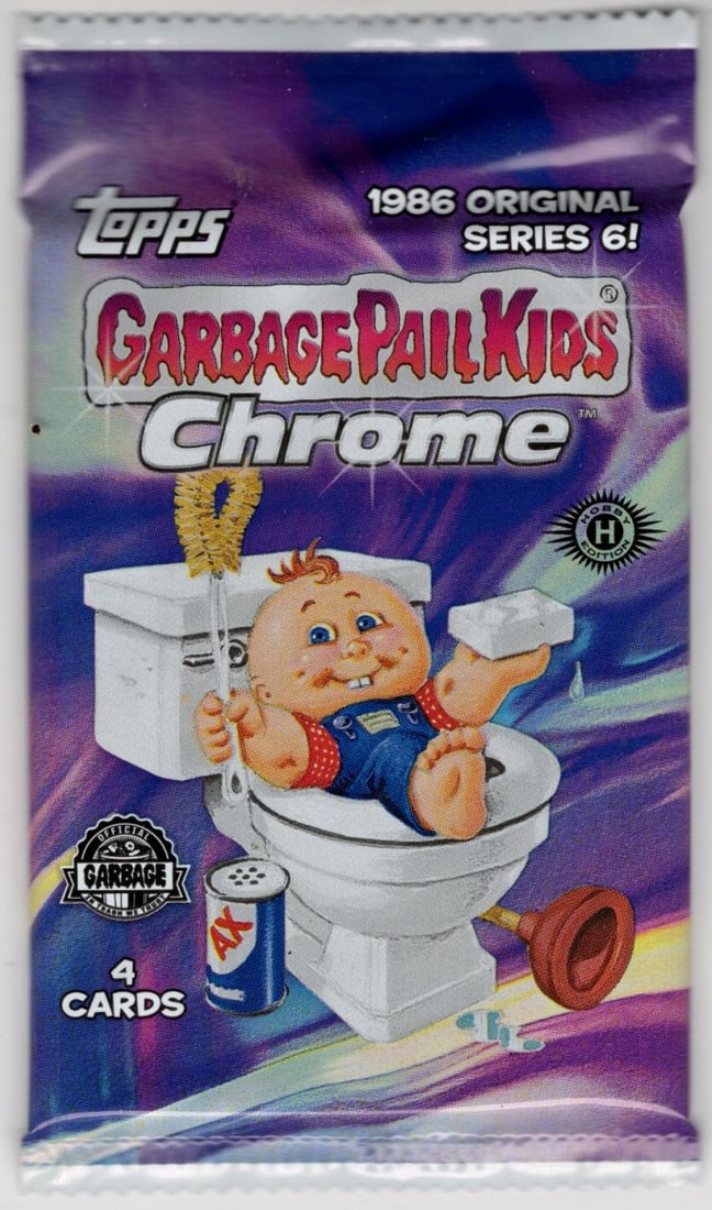 2023 Gargage Pail Kids Chrome Hobby Box Pack 1986 Origianal Series 6! Trading Cards: Numbered Cards, Wave Parallels, Topps Trading Cards Sold on Line, Auction Lots for sale on line, Trading Card Stickers