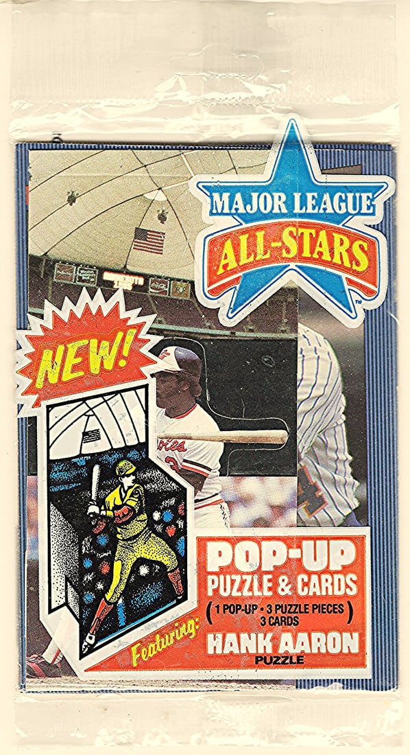 1986 Donruss Leaf Major League All-Stars Pop UP Insert Cello Pack - Eddie Murray Pop Up on Front: Vintage Valuable Donruss Baseball MLB Trading & Sports Cards, Robin Yount, George Brett, Rickey Henderson, Nolan Ryan, Old Sports Cards for Sale Near Me, Oversized Sports Cards, World Series & Hall of