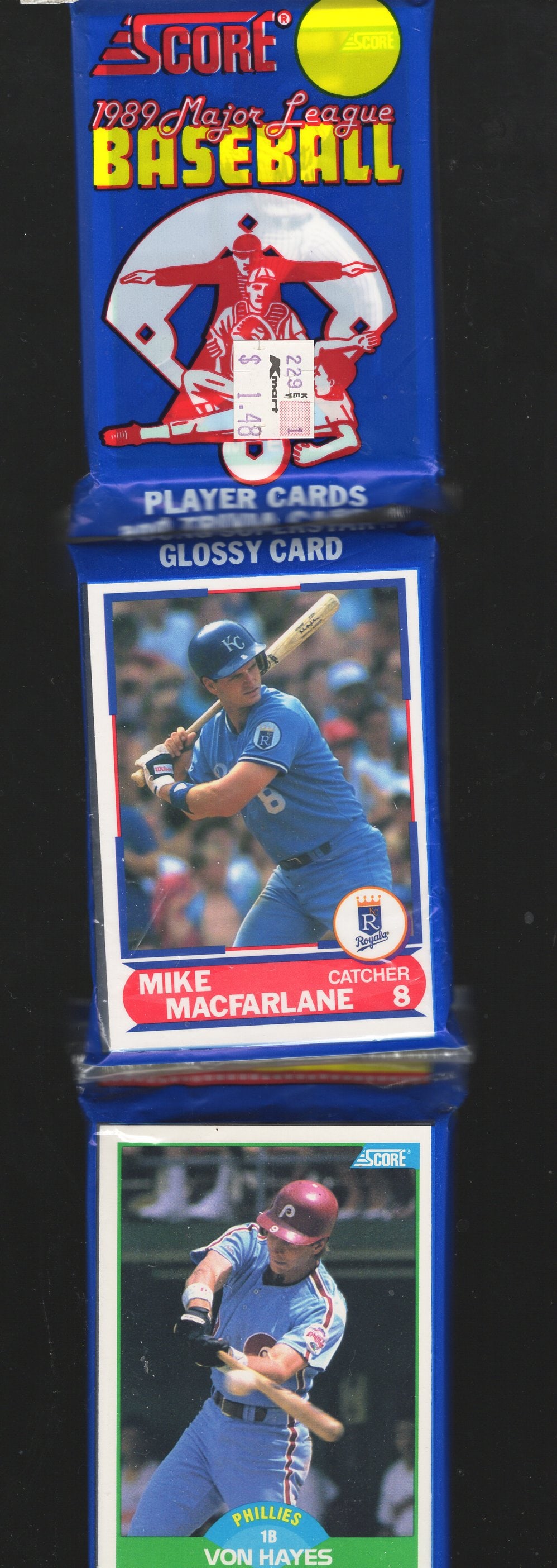 1989 Score Series 1 RACK PACK Vintage Baseball Card Factory Sealed - You Get the Pack Shown: Score Valuable Vintage Rookie Baseball MLB Trading Cards, Old Sports Cards for Sale Near Me, Rookie Cards In this Set Are Randy Johnson, Edgar Martinez, Craig Biggio, John Smoltz, Gary Sheffield, Worl