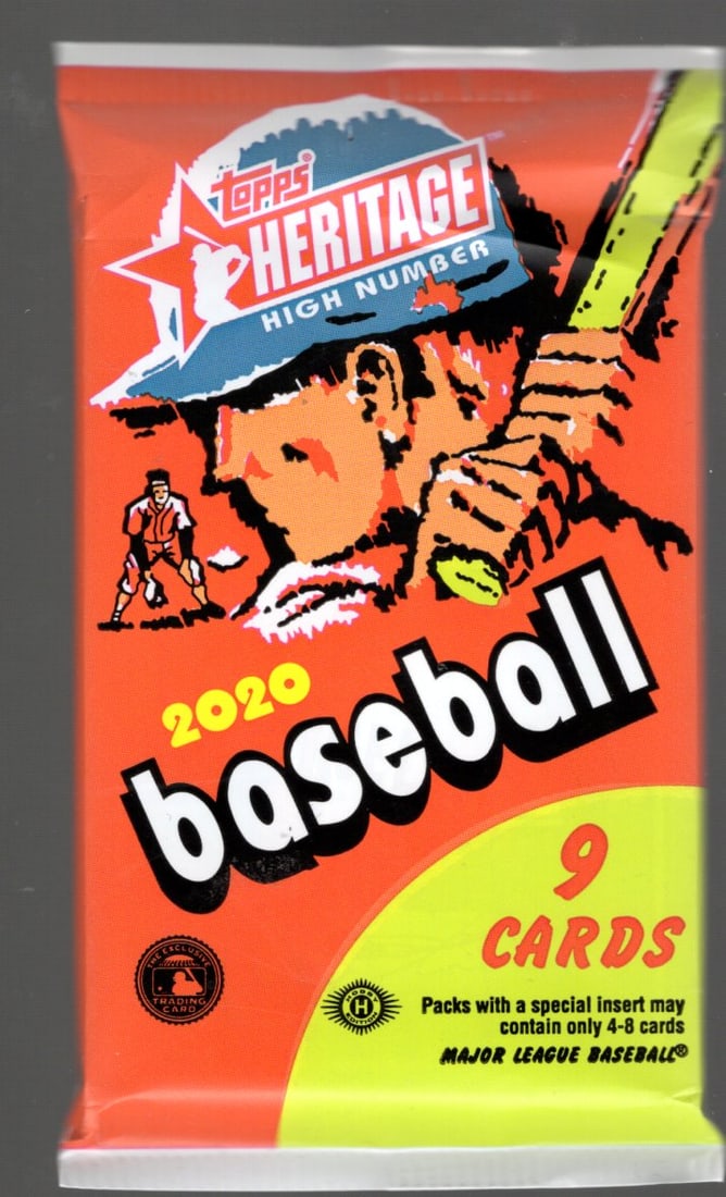2020 Topps Heritage HIGH NUMBER Baseball Cards HOBBY BOX PACK Sports Cards - 9 Cards per Pack (1 of 1)