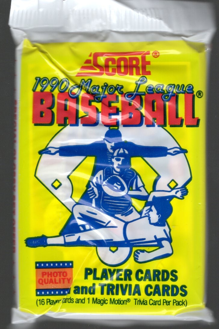 1990 Score Series 1 Vintage Baseball Cards Retail Box Pack Sports Cards: Score Valuable Vintage Rookie Baseball MLB Trading Cards, Sports Cards for Sale Near Me, Bo Jackson, Ken Griffey, Jr, Robin Yount, Nolan Ryan, Ryne Sandberg, New York Yankees, Chicago Cubs, Los Angele