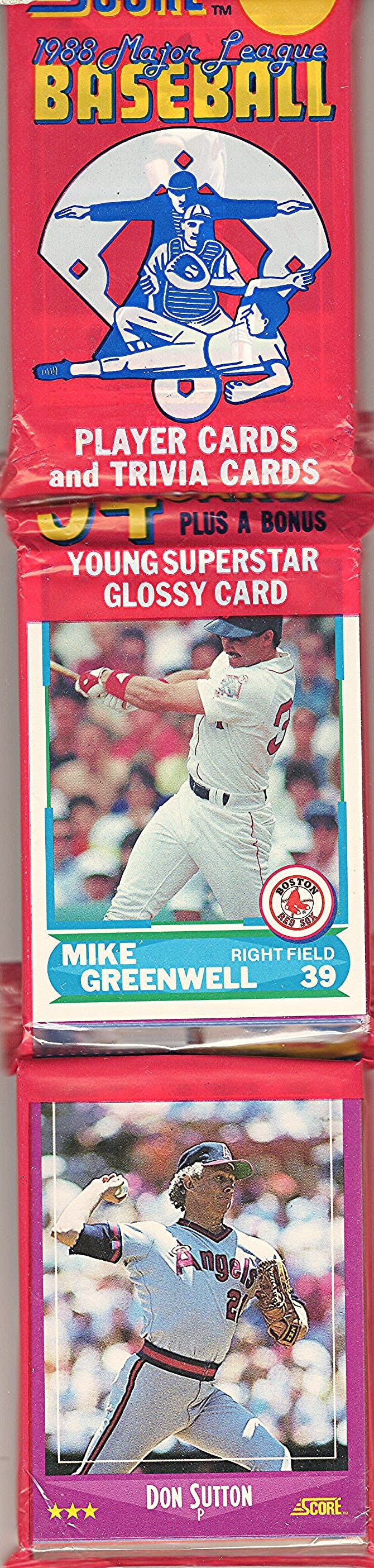 1988 Score Series 1 Vintage Baseball Card Factory Sealed Retail Box RACK PACK: Score Valuable Vintage Rookie Baseball MLB Trading Cards, Old Sports Cards for Sale Near Me, Rookie Cards In this Set Are Craig Biggio, Mark Grace, Roberto Alomar, Tom Glavine, World Series & Hall of 