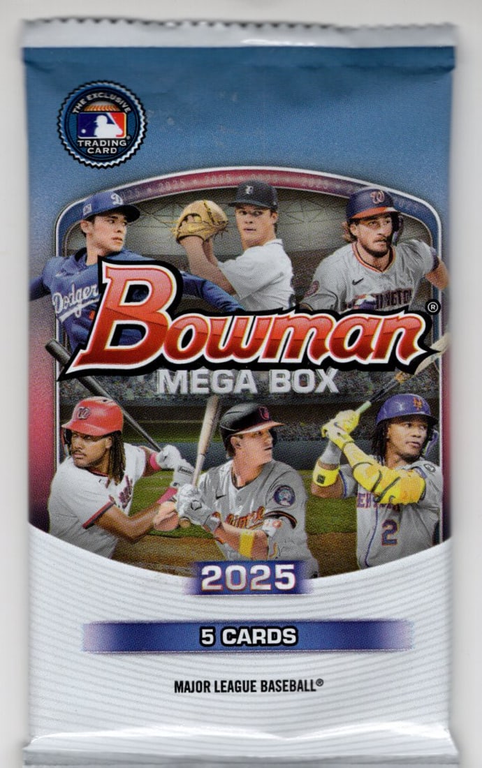 2025 Bowman Baseball Cards Mega Box Chrome Mojo Pack, James Wood Rookie Card (1 of 1)