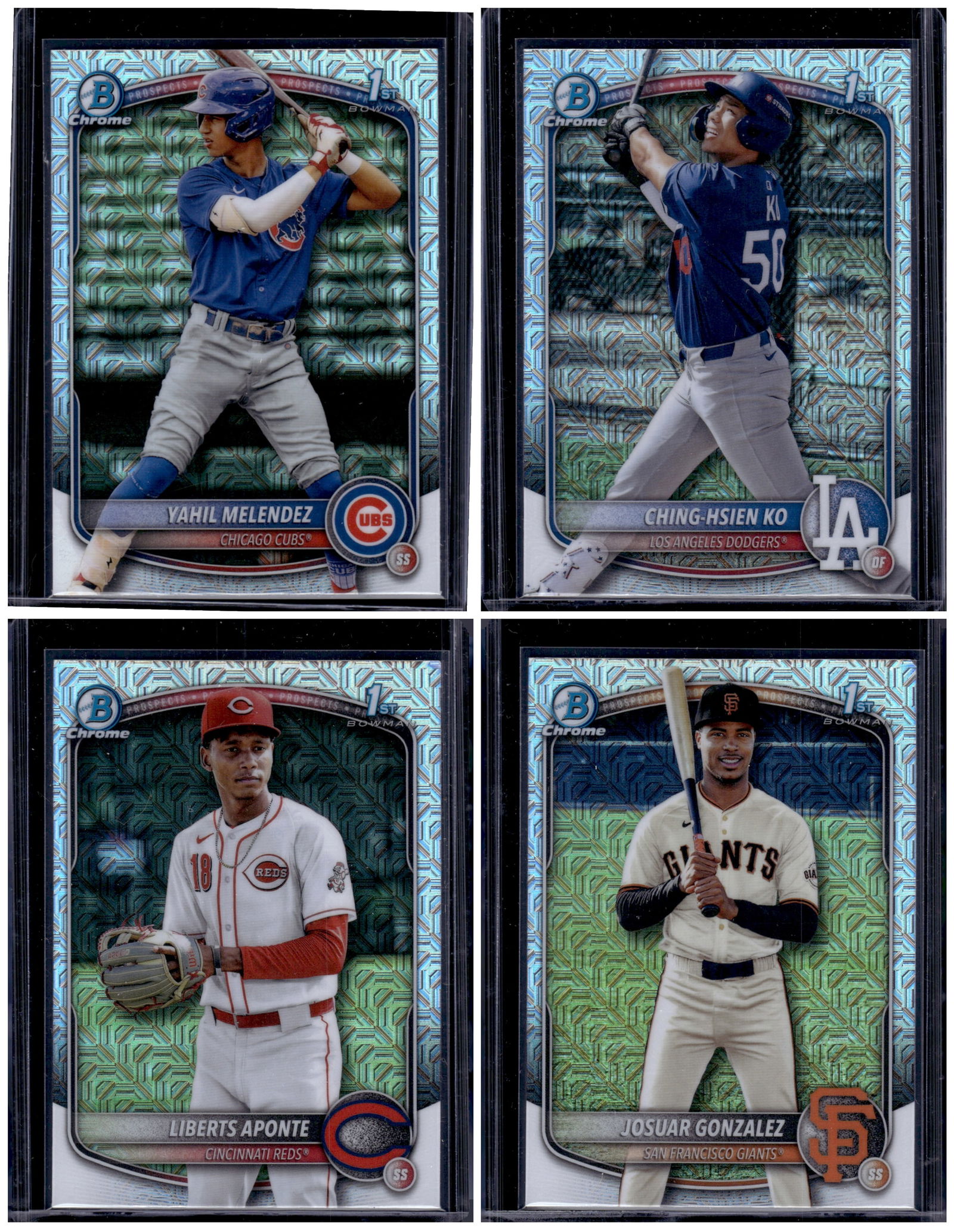 Lot of 4 2025 Bowman Chrome 1st Bowman Mojo Refractors. All Different, See Pictures (1 of 2)
