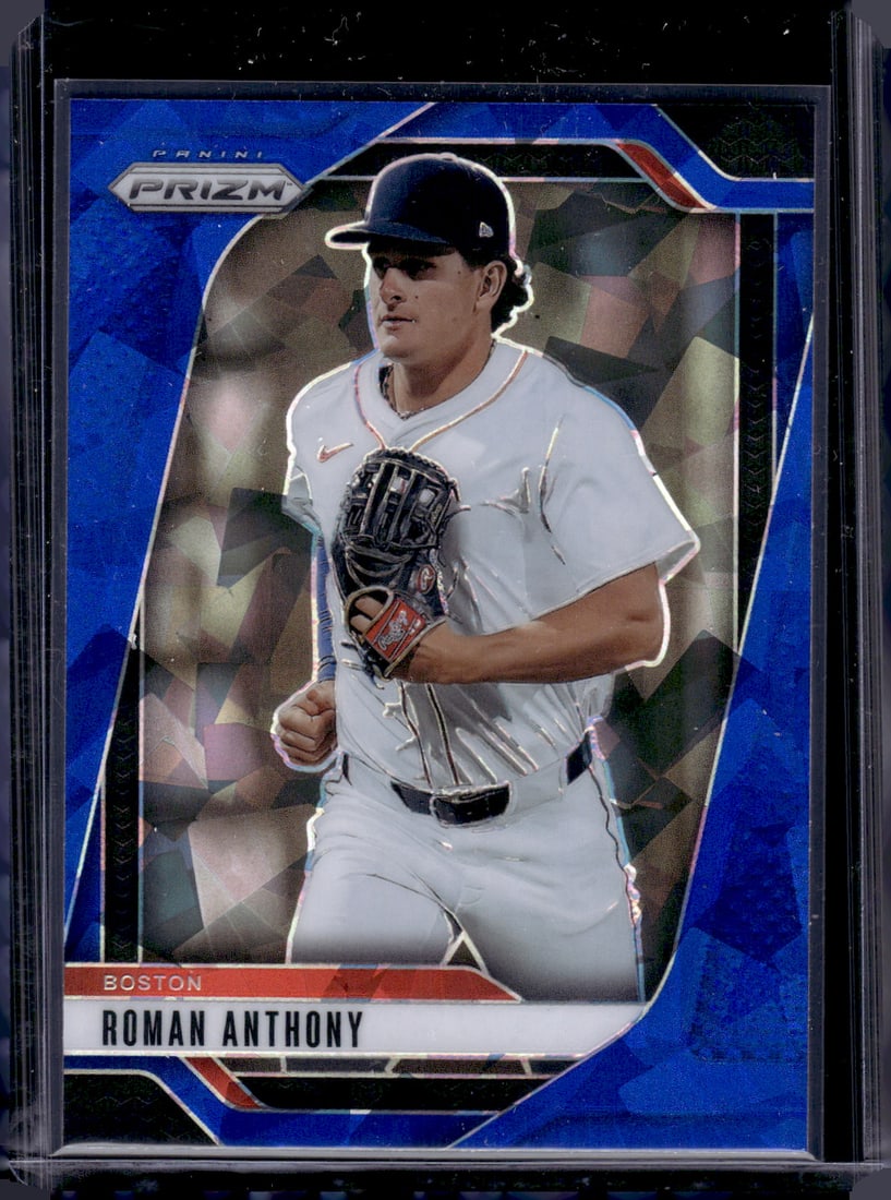 Roman Anthony Blue Cracked Ice 2025 Panini Prizm #266 Boston Red Sox (1 of 2)