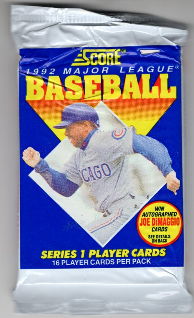 1992 Score Series 1 Vintage Baseball Cards Retail Box Pack, Sports Cards: Score Valuable Vintage Rookie Baseball MLB Trading Cards, Old Sports Cards for Sale Near Me, Joe DiMaggio, Mickey Mantle, Stan Musial Autograph, & Carl Yastrzemski Autographs, Auction Memorabilia Lots
