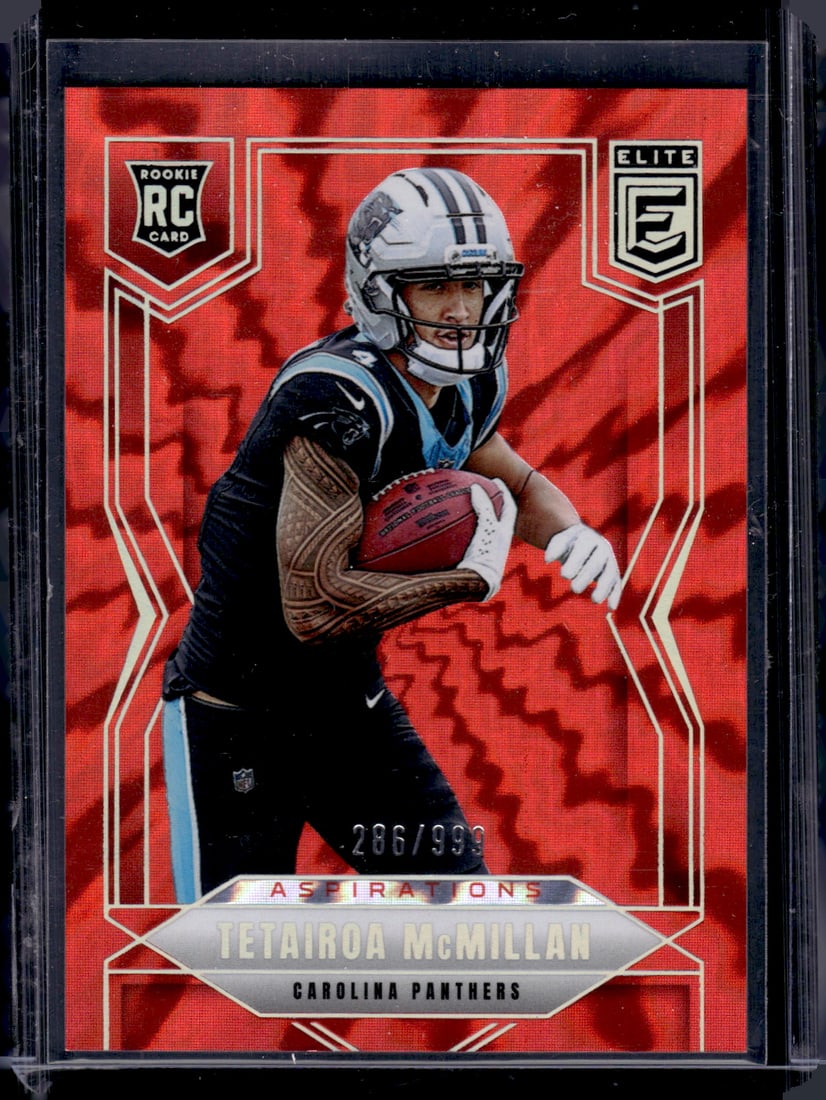 Tetairoa McMillan Rookie Card Aspirations Red /999 2025 Donruss Elite #128 Panthers: Donruss Optic Football NLF Trading & Sports Cards, Sports Cards for Sale Near Me, Valuable Memorabilia Auction Lots Sold On Line, SP, SSP