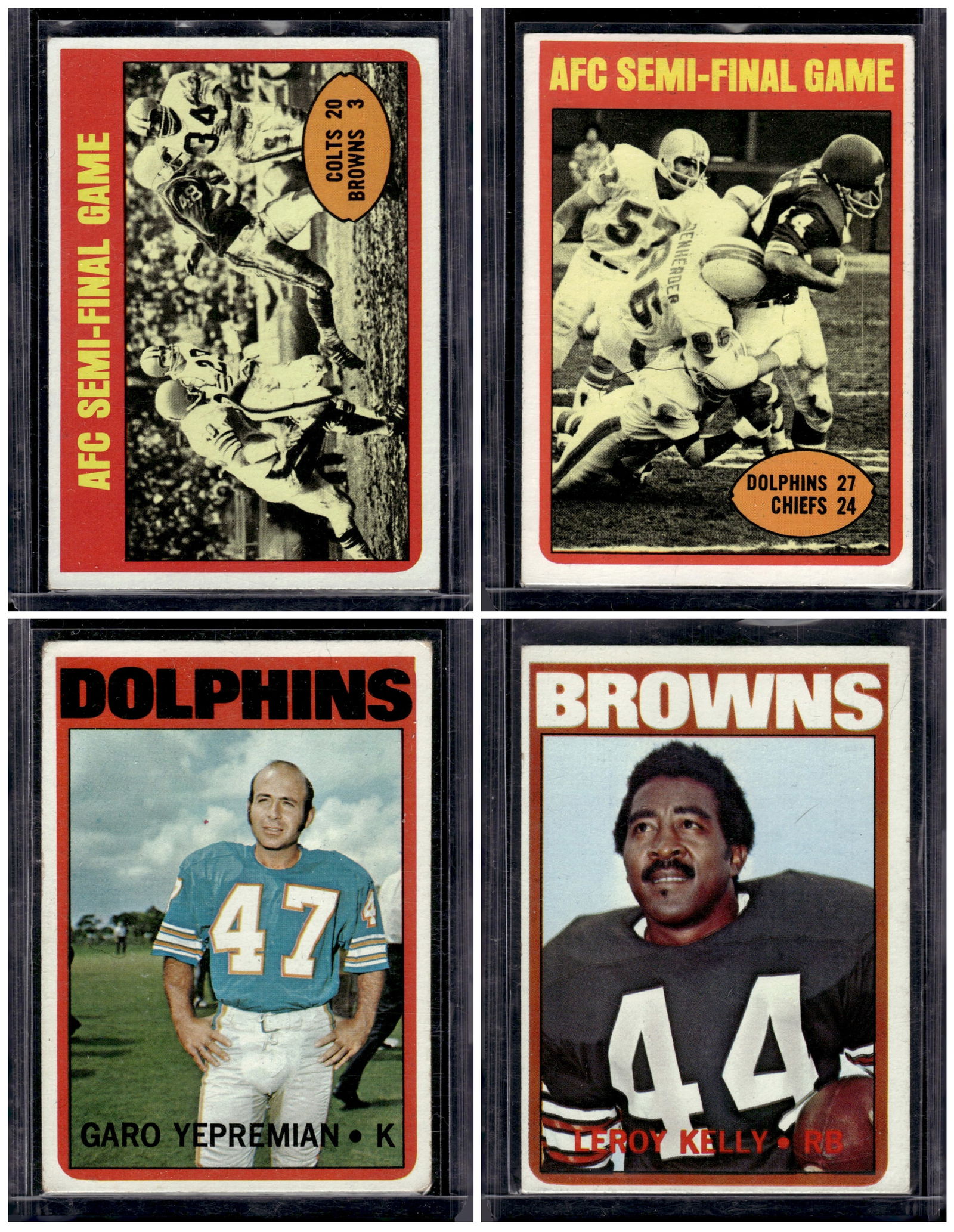 Lot of 4 1972 Topps Football Cards. All Different, See Pictures For Condition (1 of 2)