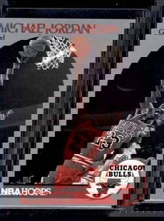 Michael Jordan 1990-91 NBA Hoops #65 Chicago Bulls: Panini Select, Prizm, Mosaic, Contenders, Revolution, Phoenix, NBA Hoops, Rookie NFL Sports Trading Cards, Silver, SP, SSP, Wave Prizms, Numbered Cards, Basketball sports Cards for Sale Near Me, NBA C