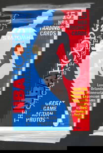 1989 NBA Hoops Vintage Basketball Cards Retail Box Pack New Factory Sealed: Vintage Valuable Basketeball NBA Trading & Sports Cards Sold On Line, Michael Jordan, Chicago Bulls, Magic Johnson, Larry Bird, Old Sports Cards for Sale Near Me, Auction Lots Sold On Line