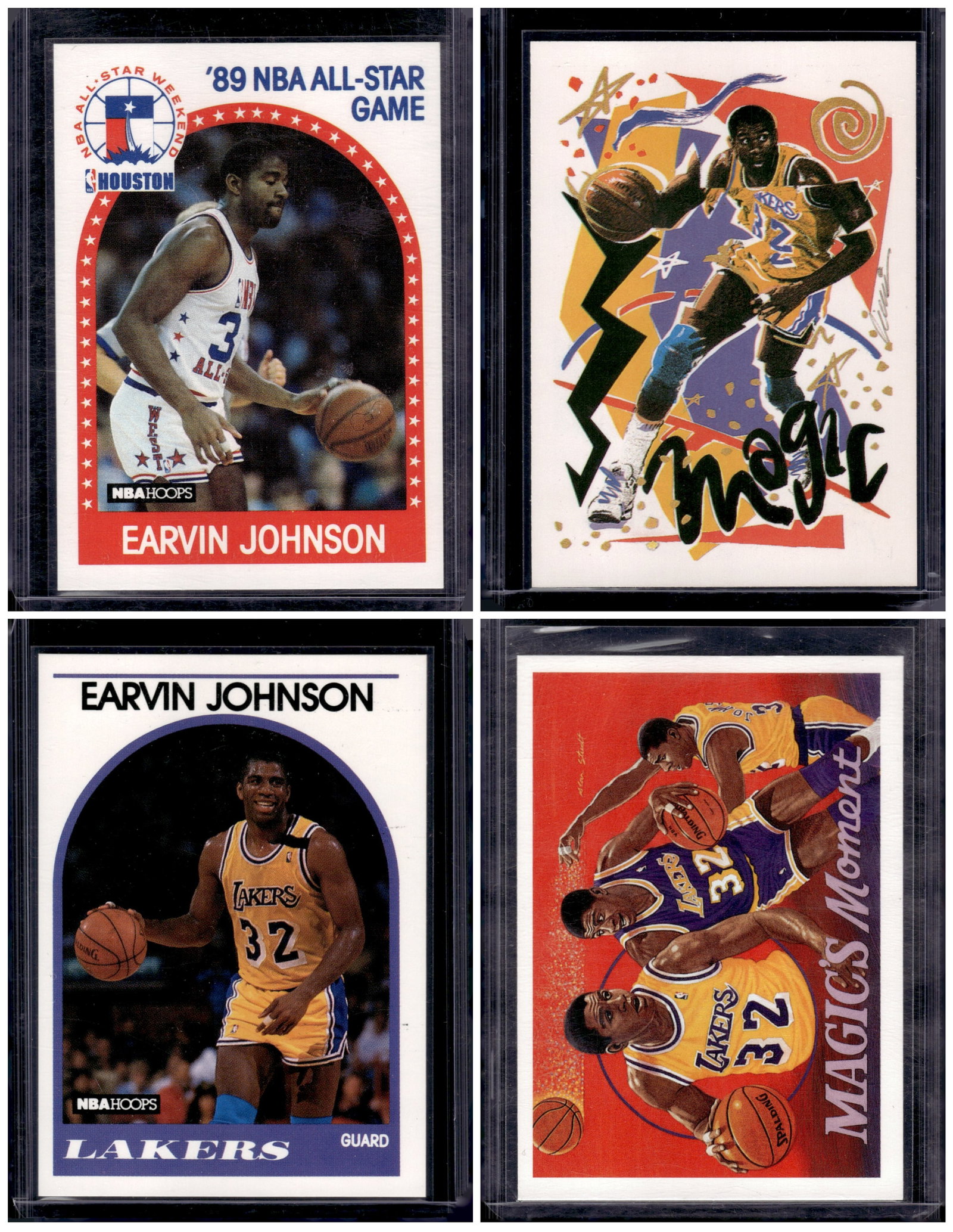 Lot of 4 Magic Johnson Basketball Cards. All Different, See Pictures (1 of 2)