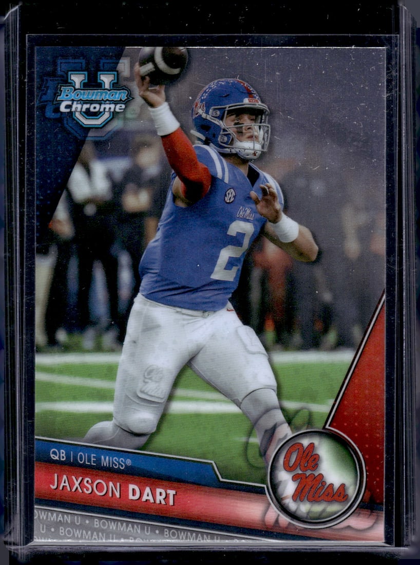 Jaxson Dart 2023 Bowman U Chrome #191 Ole Miss Rebels, New York Giants (1 of 2)