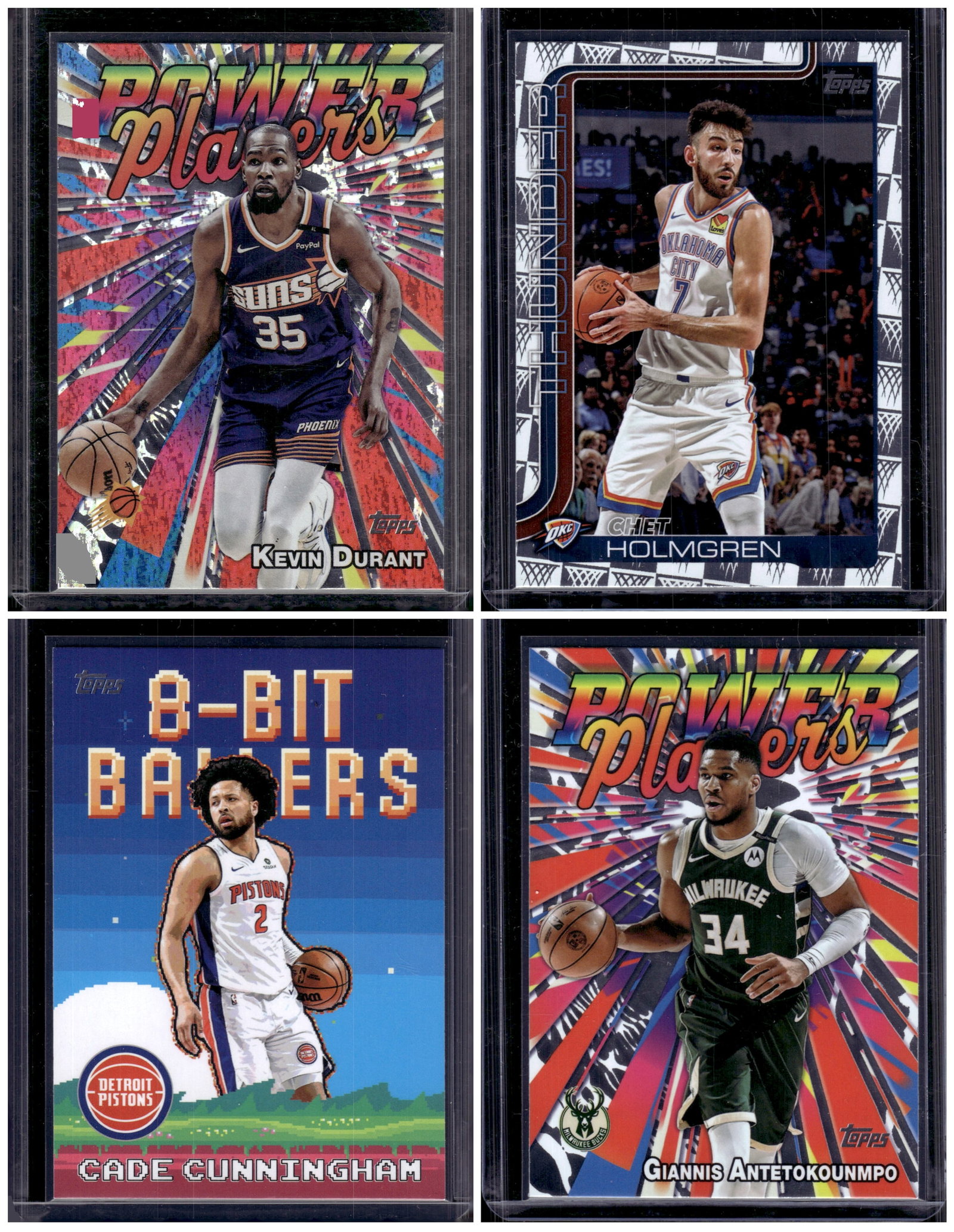 Lot of 4 2025-26 Topps NBA Inserts. Durant, Giannis, Holmgren, Cunningham: Topps Basketball NBA Trading & Sports Cards, Sports Cards for Sale Near Me, Chrome, Refractor, SP, SSP, Valuable Auction Memorabilia Lots Sold On Line, NBA Championship & Hall of Fame Player Cards
