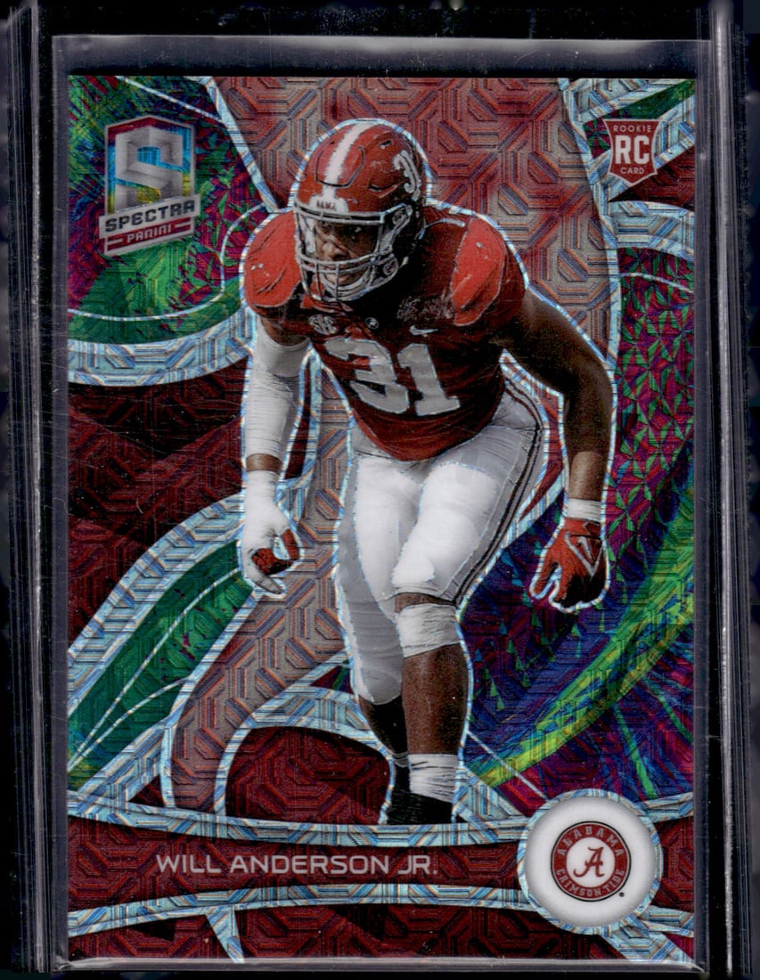 Will Anderson Jr. Rookie Card Meta /49 2023 Chronicles Spectra Draft Picks #47 Bama, Texans: Panini Select, Prizm, Mosaic, Contenders, Zenith, Phoenix, Illusions, Absolute, Rookie NFL Sports Trading Cards, SP, SSP, Cards, Football Cards for Sale Near Me, Superbowl & Hall of Fame Player Cards,