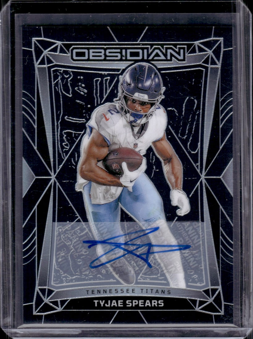 Tyjae Spears Auto 2024 Panini Obsidian #191 Tennessee Titans (1 of 2)
